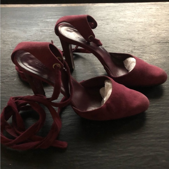 GUCCI] by Tom Ford Purple Suede Leather Stiletto heel Shoes - Picture 10 of 14